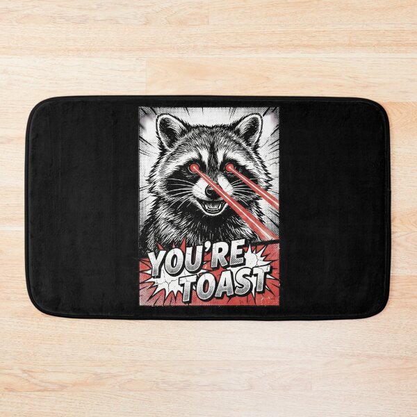 Item preview, Laser Eye Raccoon You're Toast Comic Pop Art designed and sold by k3rstman1.