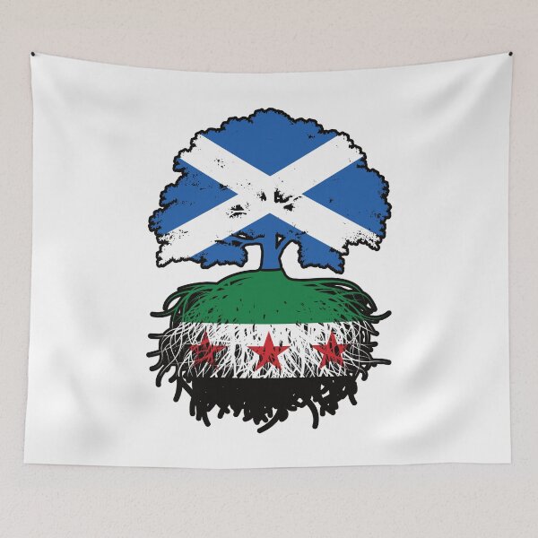 Item preview, Roots and Crown – Scotland & Syria Unity Tree designed and sold by FlagX.