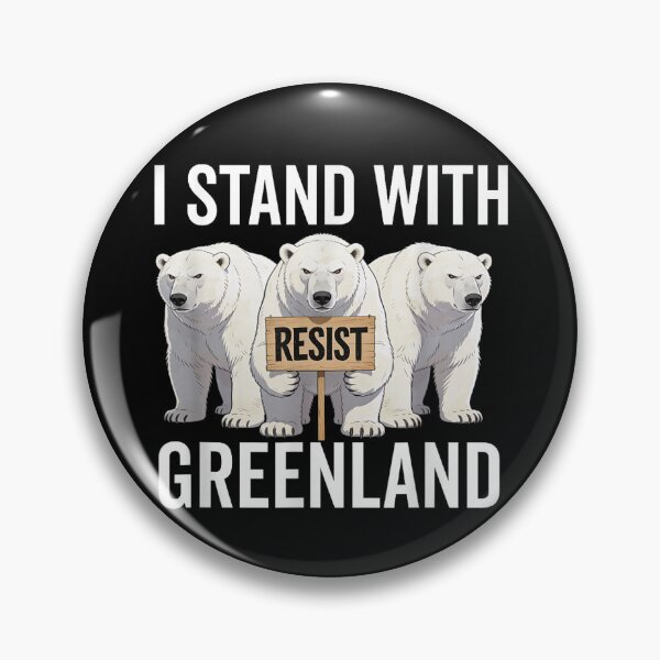 Item preview, I Stand With Greenland – Greenland Flag & Arctic Wildlife | Polar Bear Wolf Fox Owl designed and sold by ohmylore-arts.