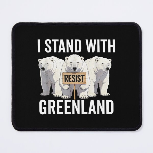 Item preview, I Stand With Greenland – Greenland Flag & Arctic Wildlife | Polar Bear Wolf Fox Owl designed and sold by ohmylore-arts.
