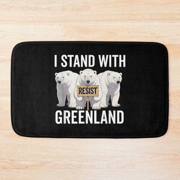 Item preview, I Stand With Greenland – Greenland Flag & Arctic Wildlife | Polar Bear Wolf Fox Owl designed and sold by ohmylore-arts.