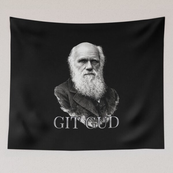 Item preview, Charles Darwin – “GIT GUD” Evolution Humor Design designed and sold by GEEK_out.