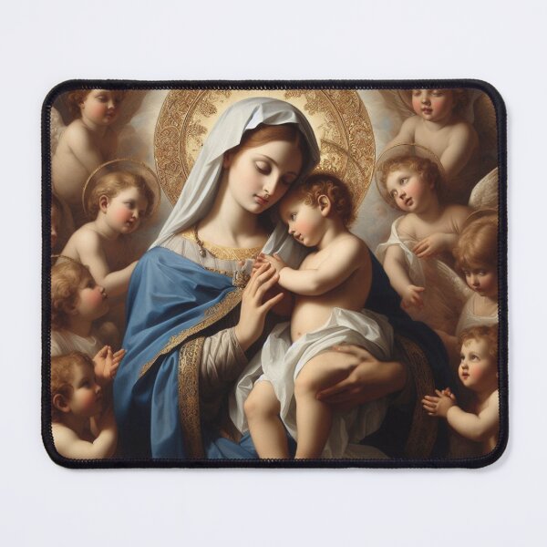 Item preview, Madonna and Child with Angels – Classical Religious Art designed and sold by Myra365Art.