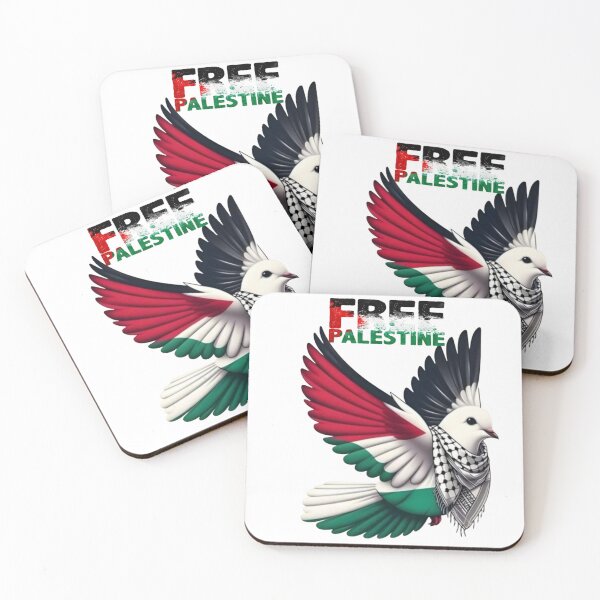 Item preview, Free Palestine Peace Dove - Keffiyeh & Flag Colors designed and sold by StickerBuild07 .