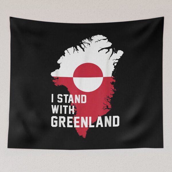 Item preview, I Stand With Greenland – Greenland Flag & Arctic Wildlife | Polar Bear Wolf Fox Owl designed and sold by ohmylore-arts.