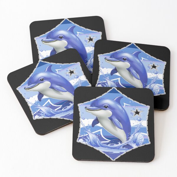 Item preview, Dophin Hexagon – Dolphin in Hexagon Geometry Art designed and sold by Brooklyn Hearty.