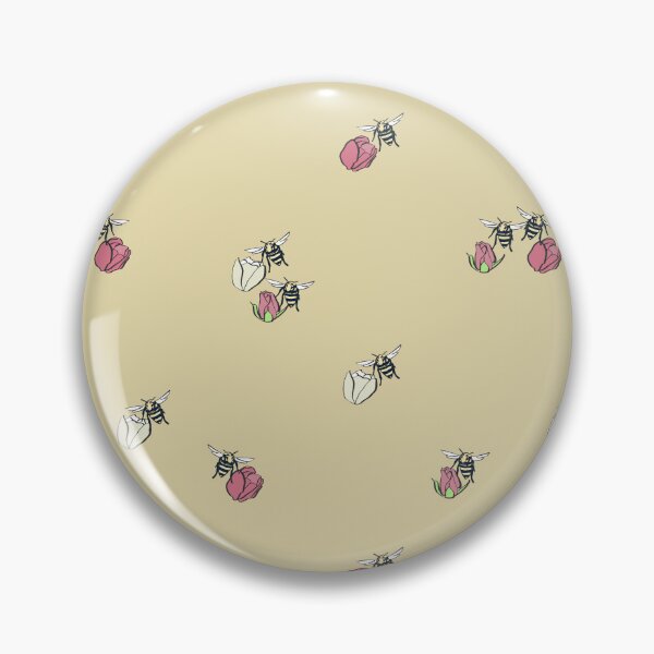 Item preview, Cottagecore Bee and Rosebud Pattern designed and sold by NorthFieldsShop.