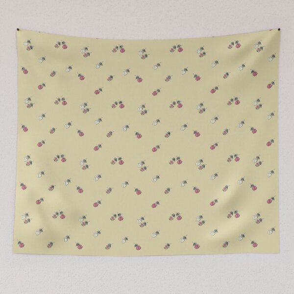 Item preview, Cottagecore Bee and Rosebud Pattern designed and sold by NorthFieldsShop.