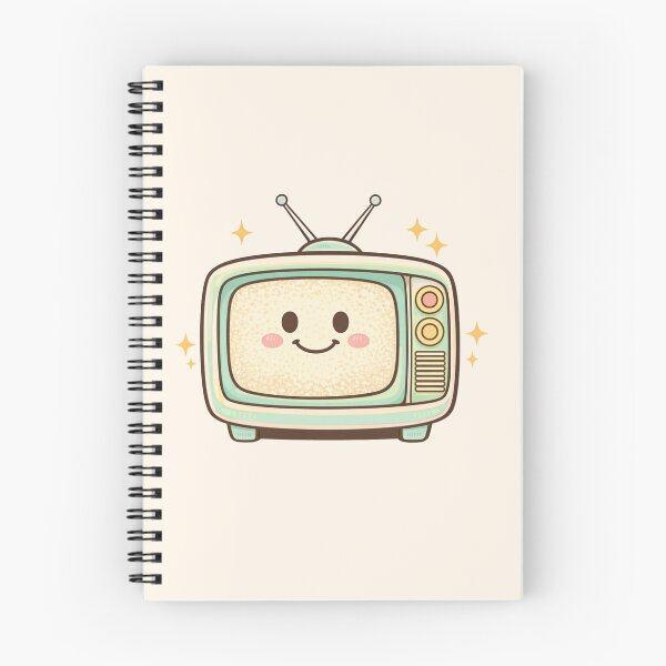 Item preview, Blushing Kawaii Retro TV - Cute Smiling Television with Rosy Cheeks Sticker designed and sold by Heathenicia.