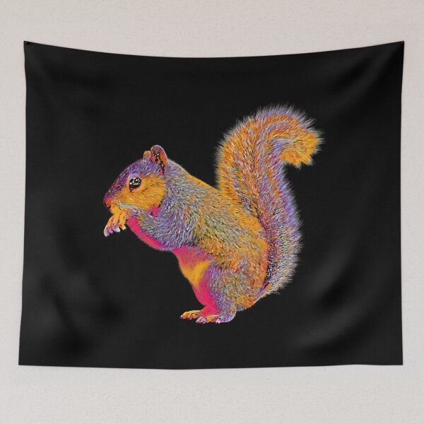 Item preview, Squirrel — Colorful Wildlife Art Illustration designed and sold by Massimo Righi.
