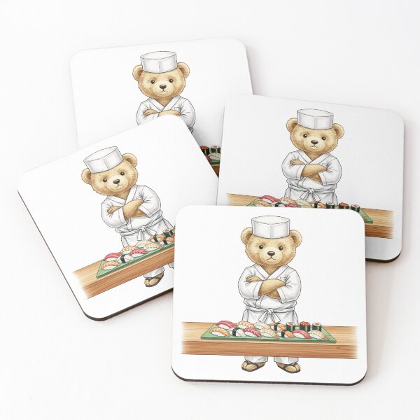 Item preview, Classic Sushi Master Bear - Vintage Style Chef Illustration designed and sold by Maison Taro.