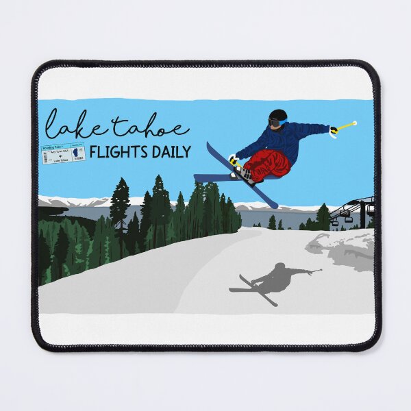 Item preview, lake tahoe flights daily with freestyle skier designed and sold by Blockhead Designs.