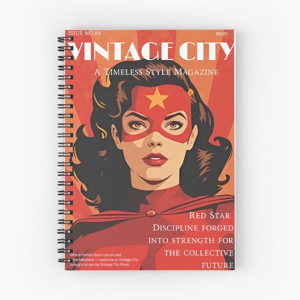 Item preview, Vintage Female Superhero Soviet Warrior Red Star designed and sold by Vintage City.