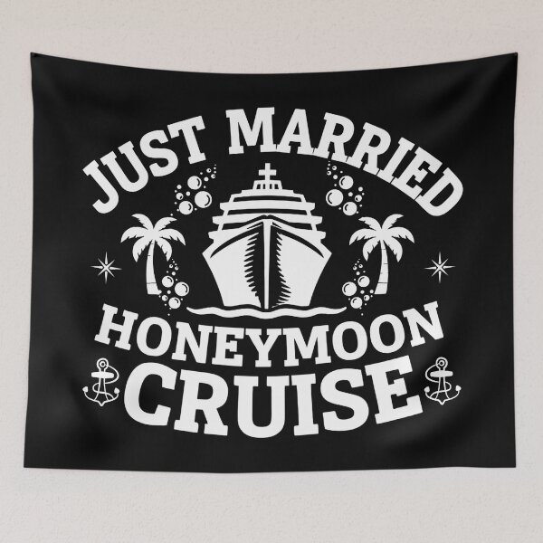 Item preview, Just Married Honeymoon Cruise – Wedding Vacation Couple Design designed and sold by Teetreasure2.