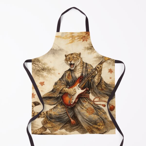 Item preview, Samurai Cheetah Playing Electric Guitar designed and sold by Sarcastic designs.