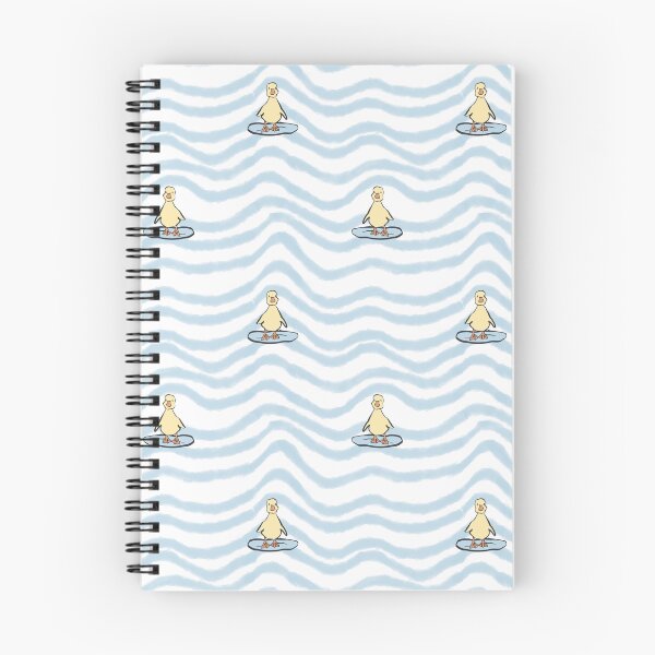 Item preview, Yellow Duckling on Blue Wavy Background designed and sold by NorthFieldsShop.