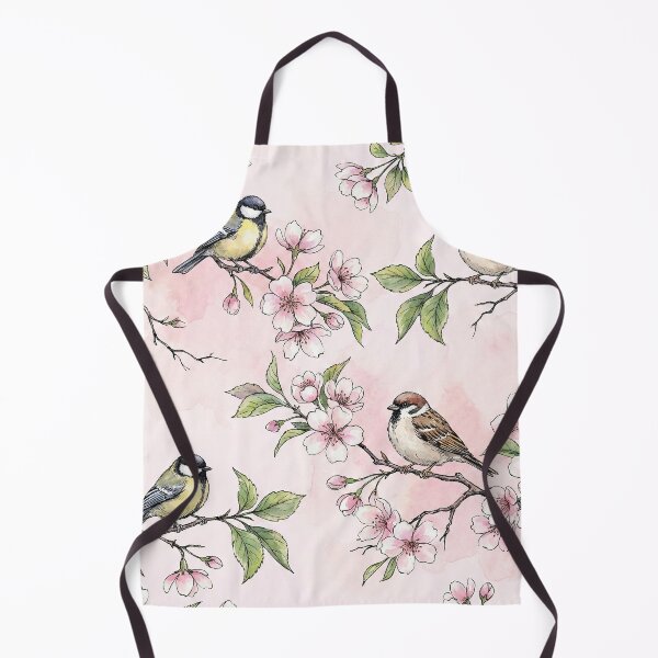 Item preview, Spring Blossom Birds Watercolor Pattern designed and sold by SavinMercantile.