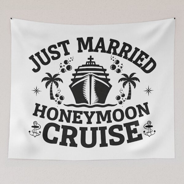 Item preview, Just Married Honeymoon Cruise – Wedding Vacation Couple Design designed and sold by Teetreasure2.