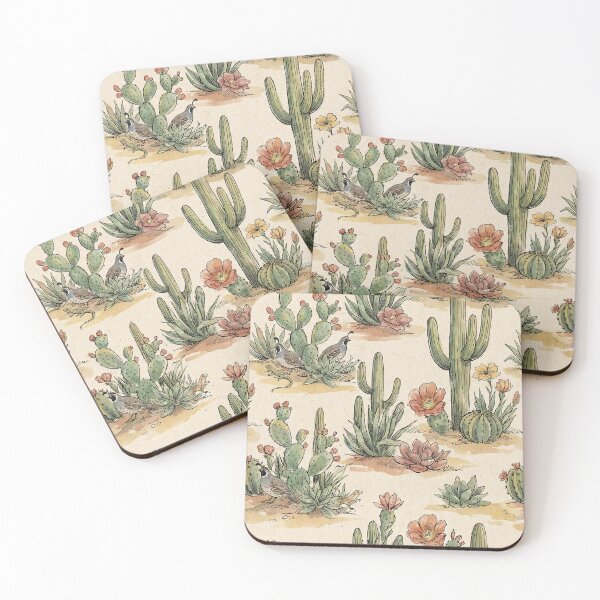 Item preview, Whimsical Desert Garden Watercolor Pattern designed and sold by SavinMercantile.