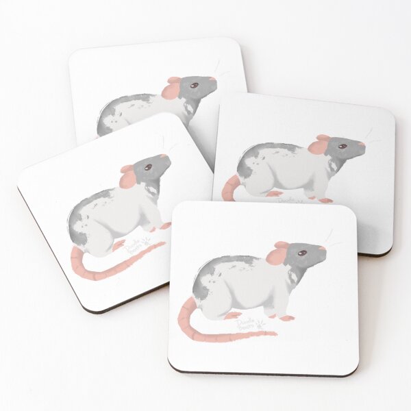 Item preview, Light Grey Dumbo Rat, Daffodil  designed and sold by DoodleBeasts.