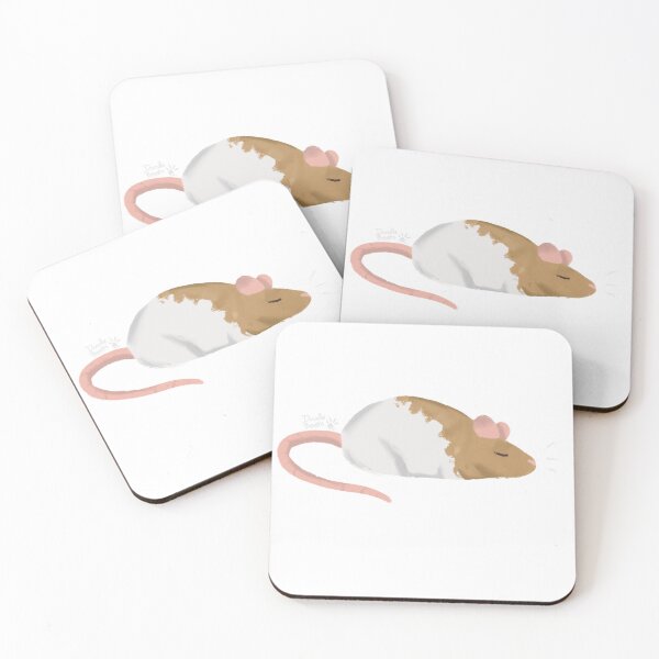 Item preview, Sleeping Tan Fancy Rat, Daisy designed and sold by DoodleBeasts.