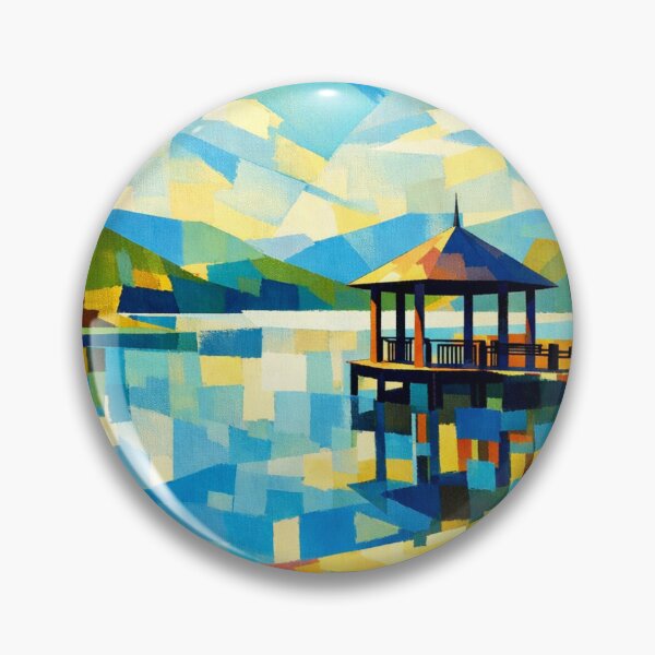 Item preview, Lakeside Gazebo - Abstract designed and sold by Myra365Art.