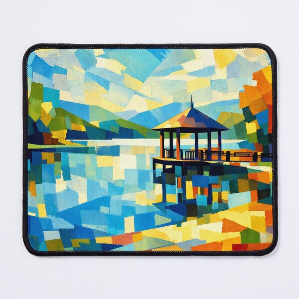 Item preview, Lakeside Gazebo - Abstract designed and sold by Myra365Art.