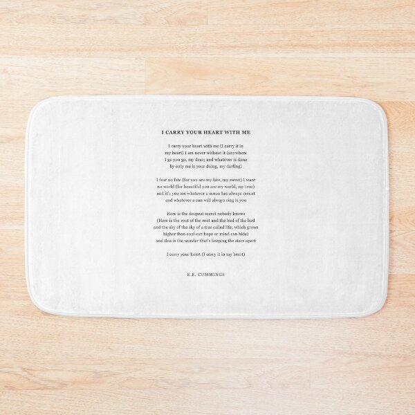 Item preview, E.E. Cummings 'I Carry Your Heart' Poem designed and sold by corbrand.