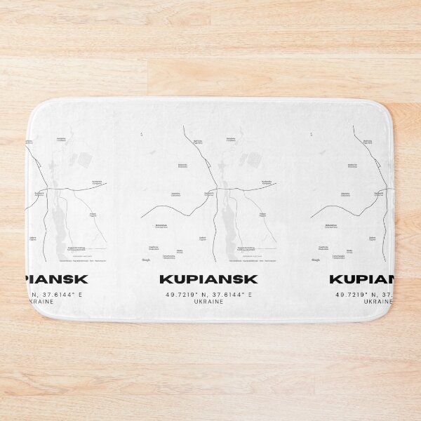 Item preview, Kupiansk Ukraine Map Print | Coordinates Minimalist City Wall Art designed and sold by RM-Journey.