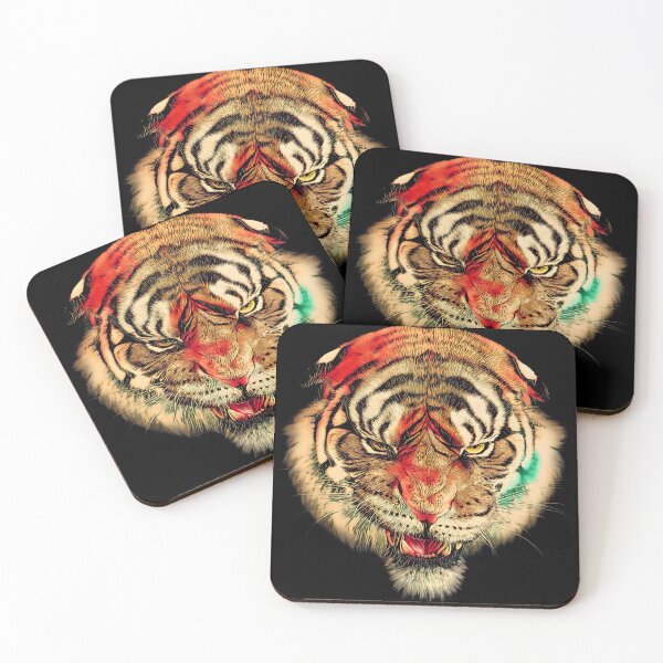 Item preview, Tiger — Crimson Gaze Portrait designed and sold by Massimo Righi.