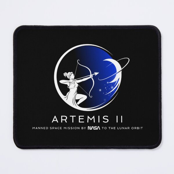 Artemis II NASA Manned Mission Moon Goddess Celestial Art Mouse Pad