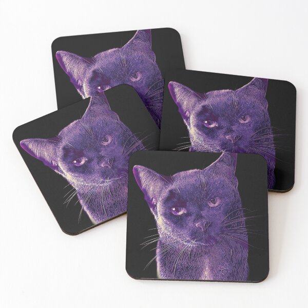 Item preview, Cat — Violet Nocturne Portrait designed and sold by Massimo Righi.