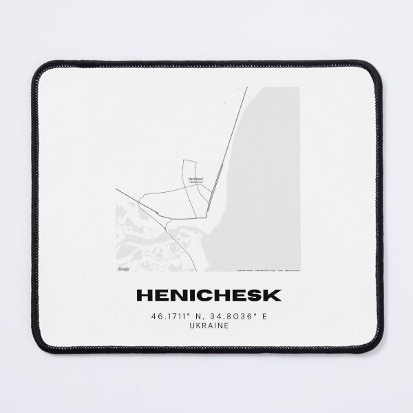 Item preview, Henichesk Ukraine Map Print | Coordinates Minimalist City Wall Art designed and sold by RM-Journey.