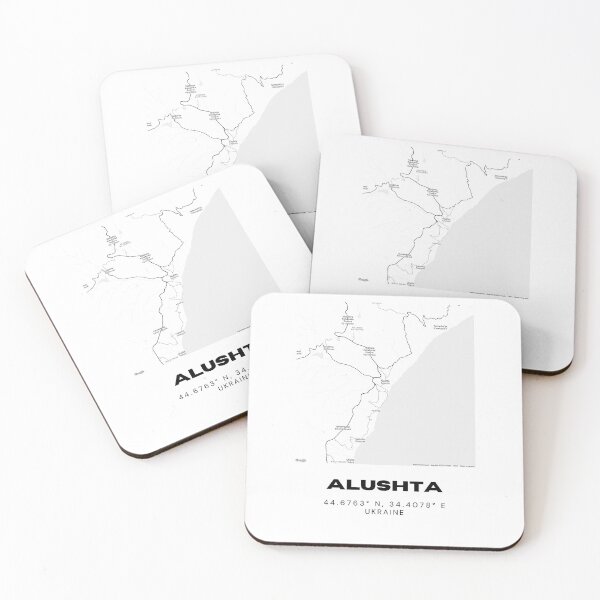 Item preview, Alushta Ukraine Map Print | Coordinates Minimalist City Wall Art designed and sold by RM-Journey.