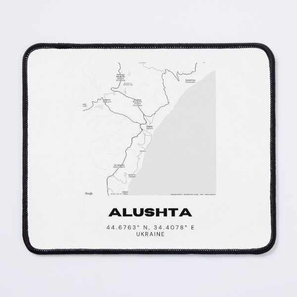 Item preview, Alushta Ukraine Map Print | Coordinates Minimalist City Wall Art designed and sold by RM-Journey.