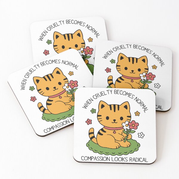 Item preview, When Cruelty becomes Normal Compassion looks Radical Feminist Floral Cat Subtle Anti Trump designed and sold by gunaone-design.