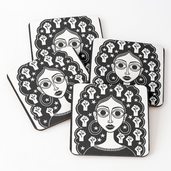 Item preview, Strong Woman Linocut – Female Empowerment Art Collection Black designed and sold by  Ojo de Lilith.