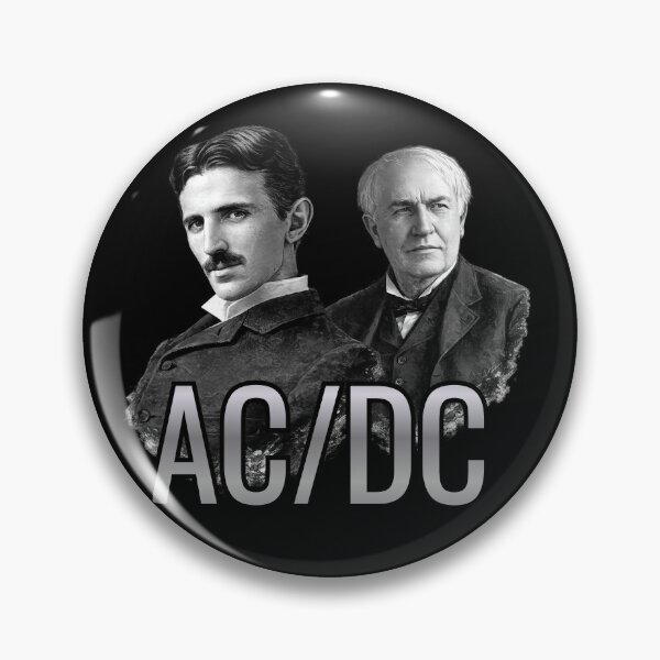 Item preview, Tesla & Edison – AC / DC Science Humor Design designed and sold by GEEK_out.