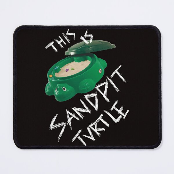 Item preview, This Is Sandpit Turtle - Bmth Meme - White On Black designed and sold by NerdyVerseStore.