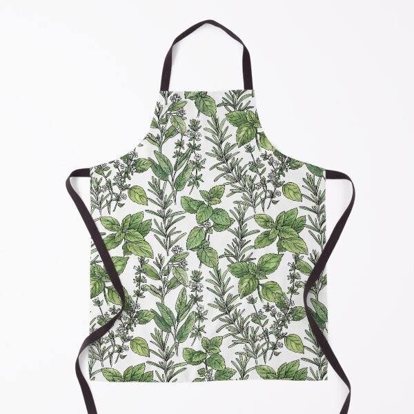 Item preview, Culinary Herbs Watercolor Botanical Pattern designed and sold by SavinMercantile.