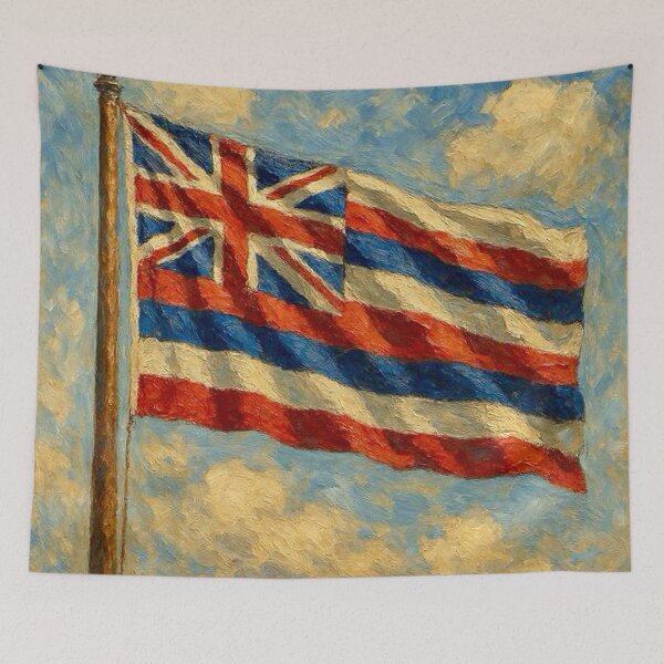 Item preview, Hawaiian State Flag designed and sold by TinCatOutPost.