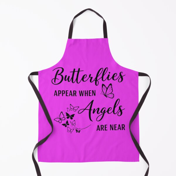 Item preview, Butterflies Appear When Angels Are Near – Minimal Typography Quote Art in Pink designed and sold by wanado.
