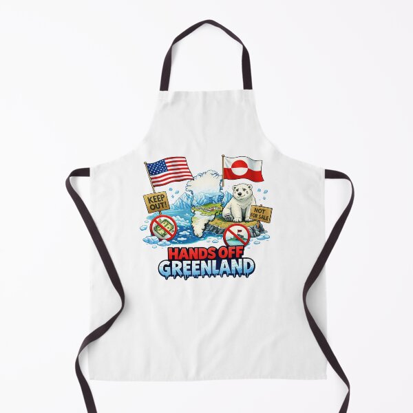 Item preview, Greenland Is Not For Sale Political Illustration Arctic Art designed and sold by RetroPop23.