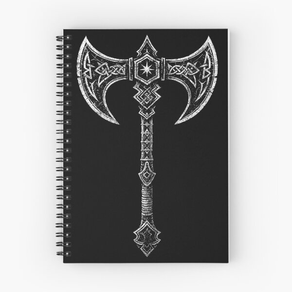 Item preview, Viking Double Axe – Nordic Rune Battle Weapon Art designed and sold by Mortisigil.
