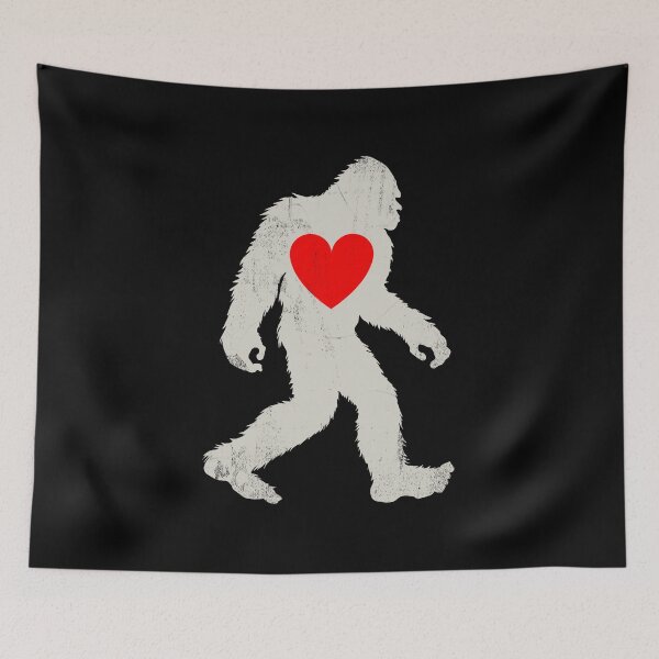 Item preview, Minimalist Bigfoot Heart Valentine T-Shirt designed and sold by LashondaGreen89.