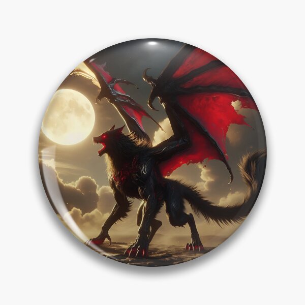 Item preview, Black Dragon Wolf designed and sold by GalleryBrisArt.