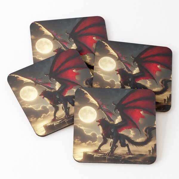 Item preview, Black Dragon Wolf designed and sold by GalleryBrisArt.