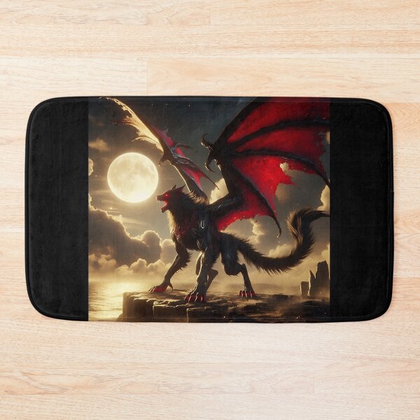 Item preview, Black Dragon Wolf designed and sold by GalleryBrisArt.