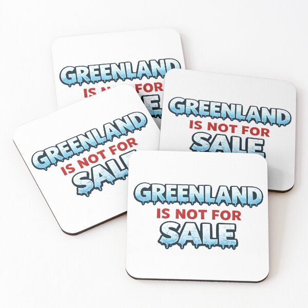 Item preview, Greenland Is Not For Sale Statement Arctic Typography Art designed and sold by RetroPop23.
