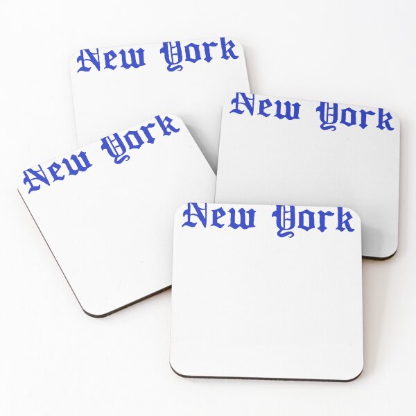 Item preview, New York in blue gothic text designed and sold by Hoods and Boros.